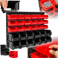 Étagère murale avec bacs de rangement 31 pièces  noir