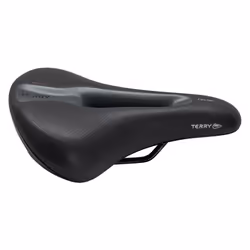 Terry Fisio Flex Gel, Selle de vélo, Ville, Femmes, Noir, Monochromatique