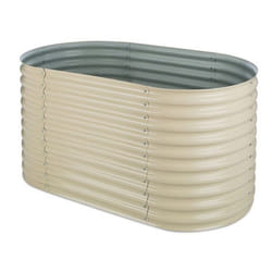 Potager surélevé - Blumfeldt High Grow - Carré potager surélevé - plantations 16 m zinc-alu - Jardinière - Beige