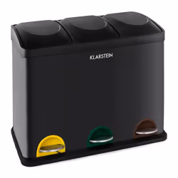 Pour un recyclage facile : la poubelle à pédale Ökosystem de Klarstein avale tous vos déchets sans problème et les garde bien ...