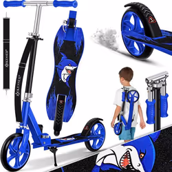 Kesser® trottinette pour enfants patinette trottinette freestyle pliable bleu