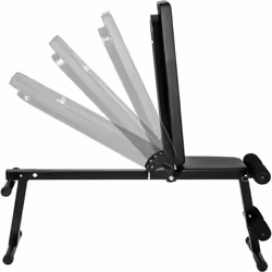 Banc de musculation, d'haltérophilie en acier pliable pour un gain de place  noir