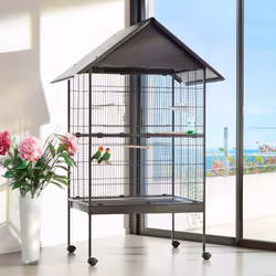 TecTake 402288 cage et trépied pour oiseaux