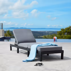 TecTake 402308 chaise de plage Gris Polyester, Acier