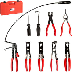 Tectake - Jeu d'outils pour pinces à colliers de serrage 9 pièces