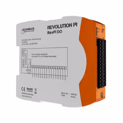KUNBUS RevolutionPi DO, Numérique, Sortie, 16 canaux, 16 canaux, IP20, Orange, Blanc