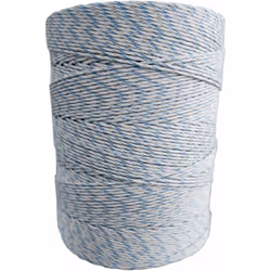 Fil de clôture électrique Premium blanc/bleu - 200 m, 9 conducteurs de haute qualité