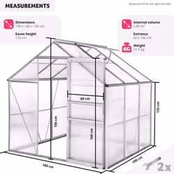 TecTake 402473 Serre résidentielle - Vue supplémentaire 6