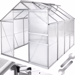 Description générale Cette serre de jardinage en aluminium avec fenêtre de toit est idéale pour cultiver vos plantes, légumes ...