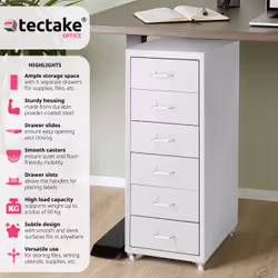 TecTake 402488 meuble de classement et accessoire Gris