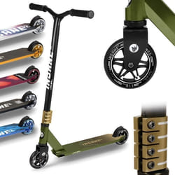 Trotinette enfant adolescent adultes - Fun Pro - Stunt scooter 2 roues - max 100 kg - roue trotinette evolutif enfant - vert