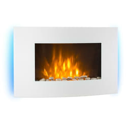 Cheminée Electrique d'Intérieur, Chauffage Electrique de 2000W, Fausse Cheminée Decorative Murale avec Effet Flamme en led, Télécommande Inclus,