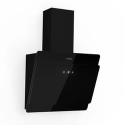 Klarstein Hotte Aspirante 60cm, Hottes de Cuisine Inclinées, Filtre de Hotte en Aluminium, Débit d'Air Puissant 607m³/h, LED, Ecran Tactile,