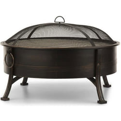 Braséro - Blumfeldt Catania - 2-en-1 Ø 80cm avec grille - Braséro barbecue - Design en acier bruni