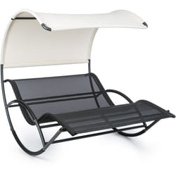 Blumfeldt - The Big Easy - Chaise Longue à Bascule, Ergonomique, Résistant aux intempéries, Toit imperméable, Protection uv, Acier, Usage intérieur