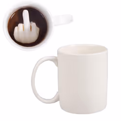 Mad Monkey 2000040, Unique, 0,3 L, Blanc, Vitrocéramique, Mug, Universel