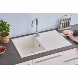 respekta® Evier Mineralite Houston : L'évier Mineralite Houston, à la finition de haute qualité, ne convainc pas seulement pa ...