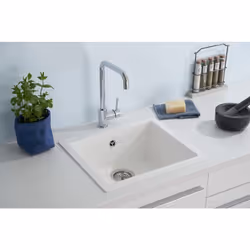 respekta® Evier Mineralite Ohio: L'évier Mineralite Ohio de haute qualité ne convainc pas seulement par son design moderne, m ...