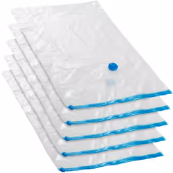 HOUSSE SOUS-VIDE - TECTAKE - Lot de 5 Housses de Rangement sous Vide à Vêtements Taille L Réutilisables