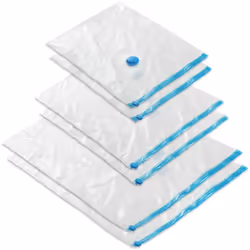 HOUSSE SOUS-VIDE - TECTAKE - Lot de 6 Housses de Rangement sous Vide à Vêtements 3 Tailles Réutilisables