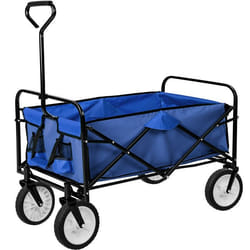 Chariot de jardin et de transport pliable  bleu