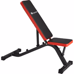 Description générale Avec le banc de musculation réglable TECTAKE, gardez la forme sans quitter votre domicile. Ce banc est i ...