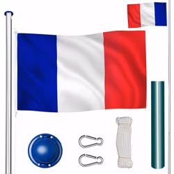 Mât Poteau Porte Drapeau avec 1 Drapeau Aluminium 625 cm Gris TECTAKE. Ce superbe porte drapeau en aluminium sera l'attractio ...
