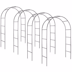 Lot de 4 Arches de jardin à roses en Acier Résistant aux intempéries