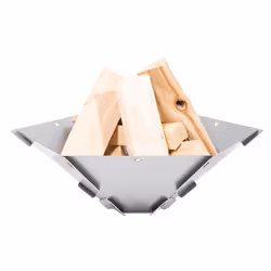 FENNEK HEXAGON, Bois de chauffage, Acier inoxydable, Acier inoxydable, 590 mm, 500 mm, 185 mm