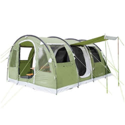 Tente familiale tunnel camping - Skandika Gotland 4 - 4 personnes - 480 x 310 cm - Tapis de sol cousu - 1 cabine divisible - vert