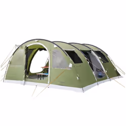 Tente familiale de camping tunnel - Skandika Gotland 5 - 5 personnes - 505 x 370 cm - Tapis de sol cousu - 5000 mm - Moustiqu ...