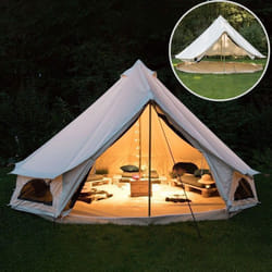 Tente tipi 8 personnes  - Skandika Tipi Jatuni 400 Protect 100% Coton - Colonne deau 4 000 mm - 400 x 400 cm x 250 cm