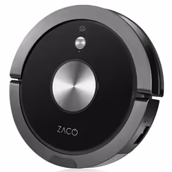 Zaco Robot A9s, Sans sac, Noir, Charbon, Rond, Aluminium, Plastique, 0,6 L, 60 dB