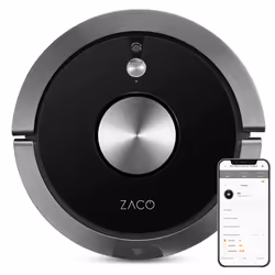 Zaco Robot A9s robot aspirateur 0,6 L Sans sac Noir, Charbon