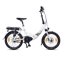 Vélo électrique Pliable NCM Paris Max Taille 20 Batterie 36V14Ah 504Wh 8 vitesses Blanc