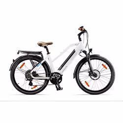 Vélo électrique Trekking NCM Milano T3 Taille 26 Batterie 48V 12Ah 576Wh 7 vitesses Blanc Mat