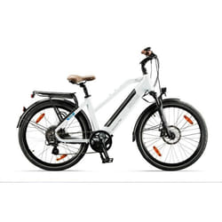 Vélo électrique Trekking NCM Milano T3 Taille 28 Batterie 48V 12Ah 576Wh 7 vitesses Blanc Mat