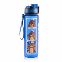 Gourde pour enfants - KLARSTEIN - Monte Stivo - 600 ml - Incassable - Infuseur à fruits - Bleu