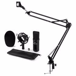 Kit Microphone à Condensateur - ELECTRONIC STAR - CM001B - Noir - XLR - Home Studio
