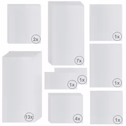 Zelsius Set de Plaques de Polycarbonate 31 pièces Feuille double paroi