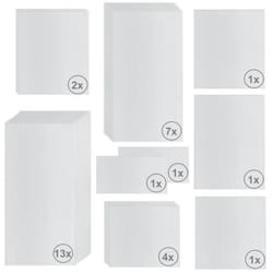Zelsius Set de Plaques de Polycarbonate 31 pièces  Feuille double paroi