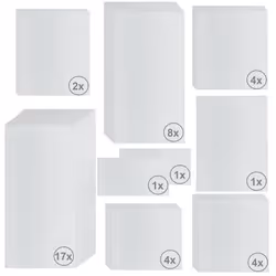 Zelsius Set de Plaques de Polycarbonate 42 pièces Feuille double paroi