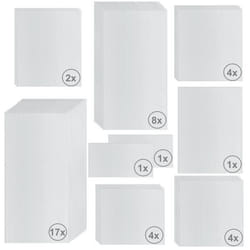 Zelsius Set de Plaques de Polycarbonate 42 pièces  Feuille double paroi