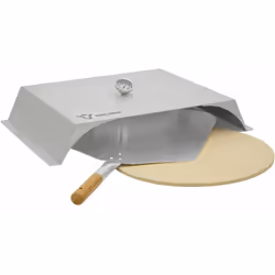 BBQ-Toro Garniture de pizza en acier inoxydable avec thermomètre, pierre à pizza et pelle Le clou de votre barbecue au gaz. L ...