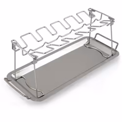 BBQ-Toro sSupport de cuisses de poulet en acier inoxydable | pour 12 cuisses de poulet | pliable | grille et plateau Le grill ...