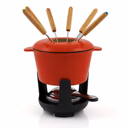 BBQ-Toro AB974671, 1 L, Noir, Rouge, 6 personne(s), Rond, Fonte, 200 mm