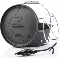 BBQ-Toro 4,5 QT Premium Dutch Oven - DO45AX Le Dutch Oven est une casserole traditionnelle lourde en fonte et un couvercle pa ...