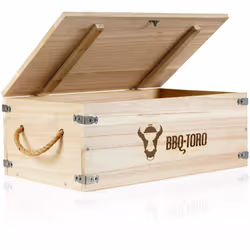 BBQ-Toro Boîte en bois rustique pour fours et accessoires de gril Mettez de l´ordre dans votre cuisine de barbecue ! Avec la ...