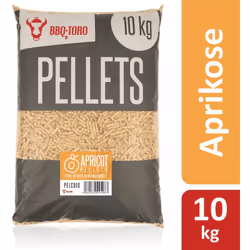 BBQ-Toro Apricot Pellets composer de 100% bois d´abricotier | 10 kg Faites griller vos aliments d´une nouvelle manière et sav ...