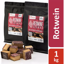 BBQ-Toro LMorceaux de vin rouge fumant | 1 kg Un MUST pour chaque fumeur ! Les morceaux fumés fabriqués à partir de fûts de c ...